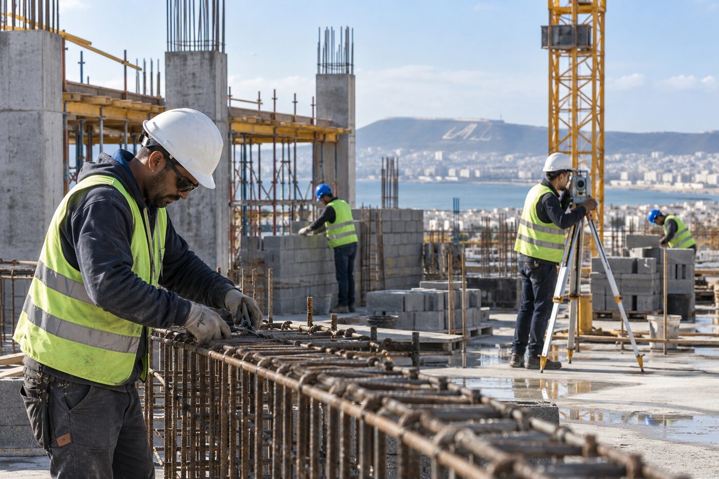 Travaux de génie civil sur chantier