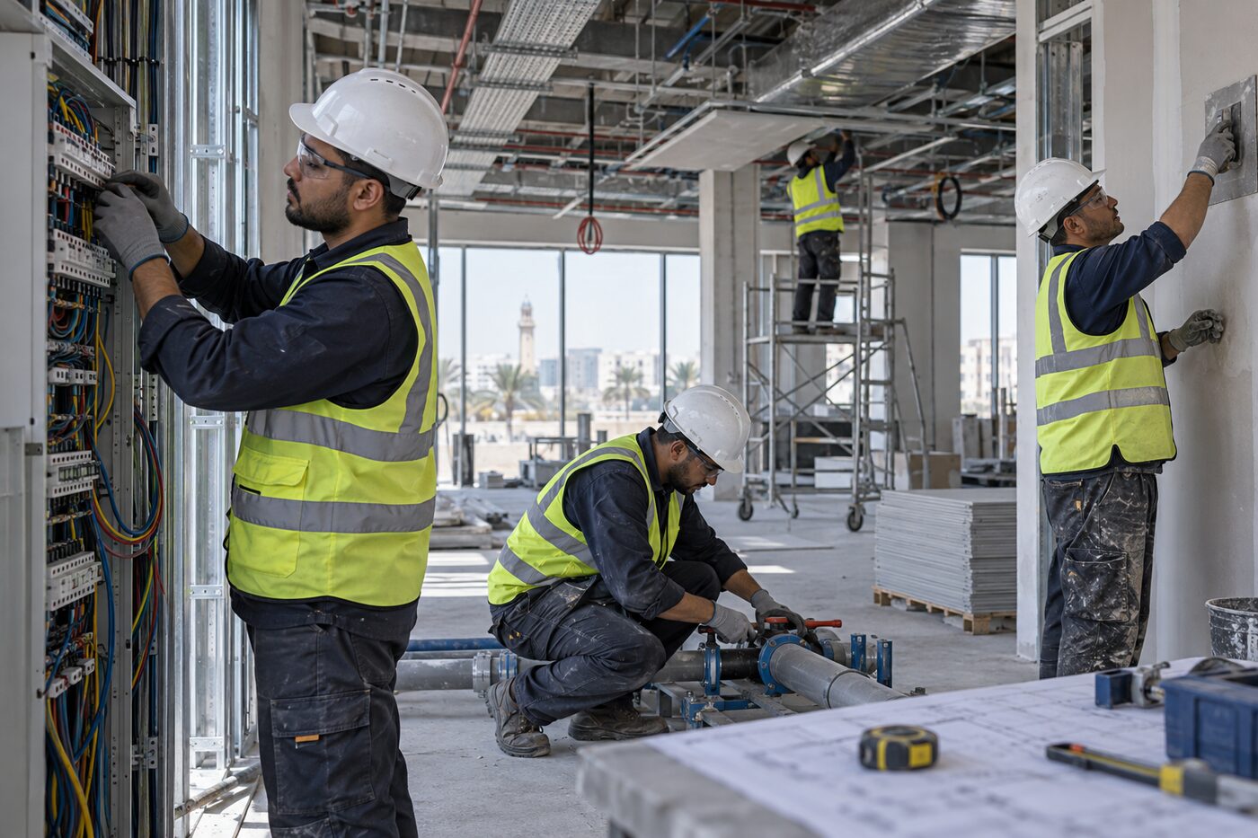 Travaux d'électricité et installations techniques